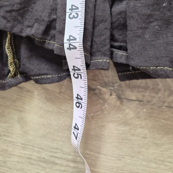 Free People Linen Blended Brown Backless Maxi Dress XS - Picture 6 of 6